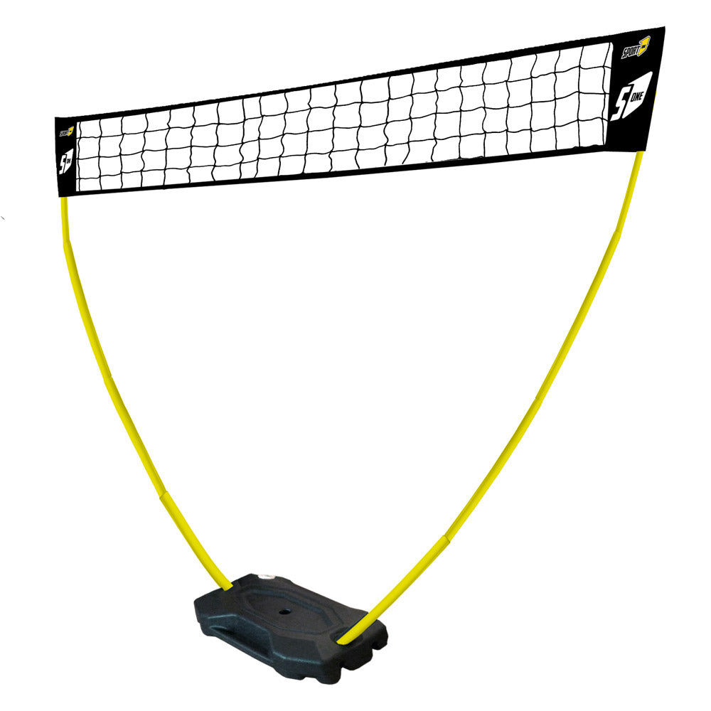 Rete Impermeabile Portatile per Beach Volley 3x2,25m con Pali Telescopici Nero/Giallo...