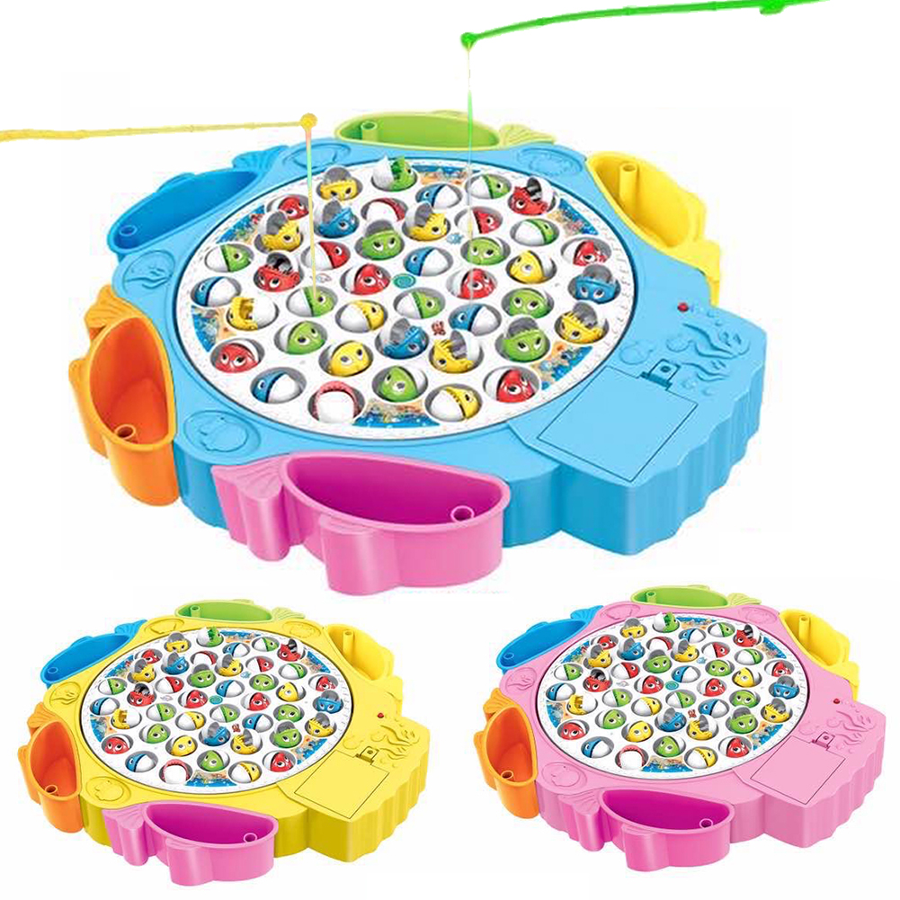 Gioco di Pesca per Bambini da Tavola con Pesciolini e 5 Canne da Pesca Multicolore...