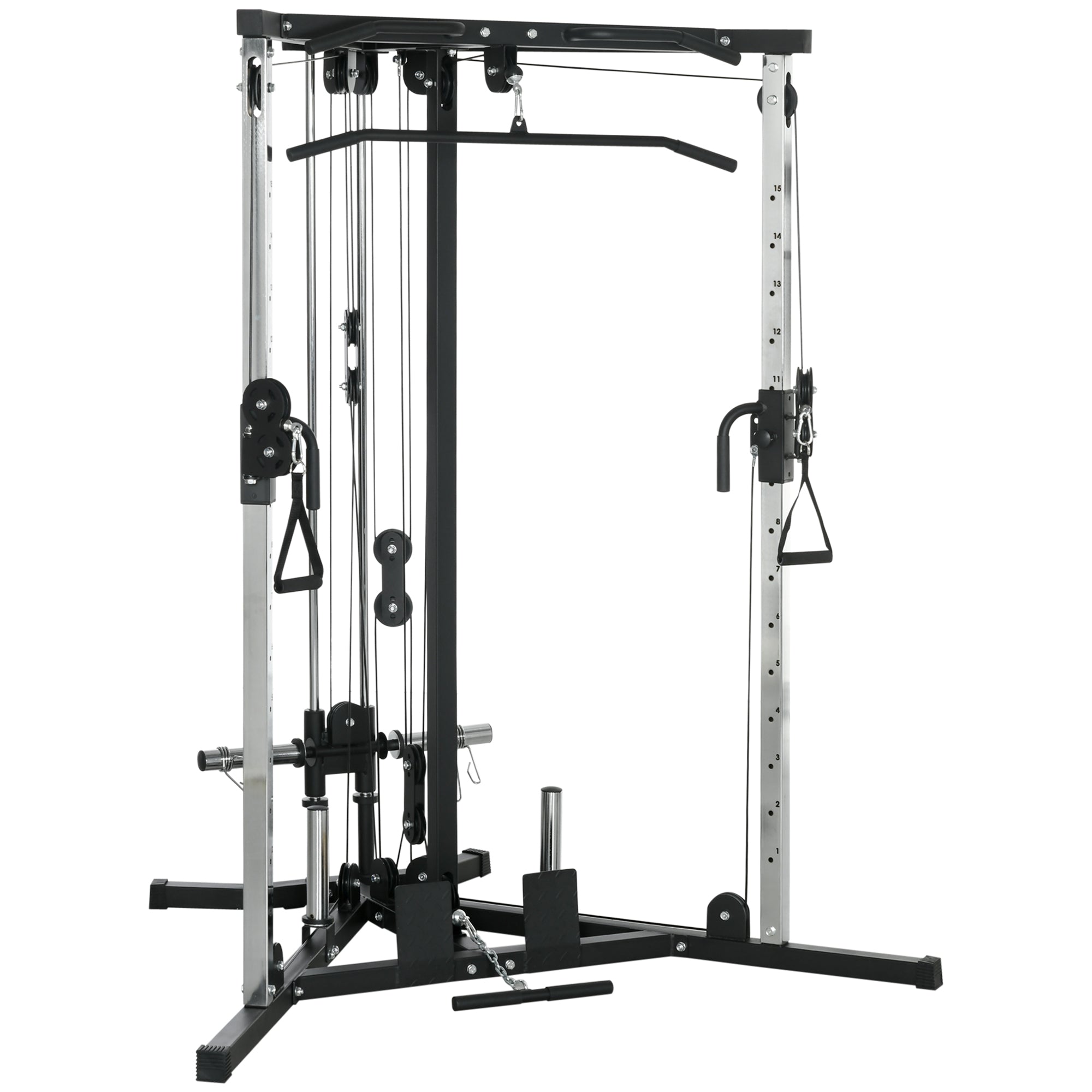 Image of Stazione Fitness per Allenamento Totale 170x139x200 cm Power Tower in Acciaio Nero