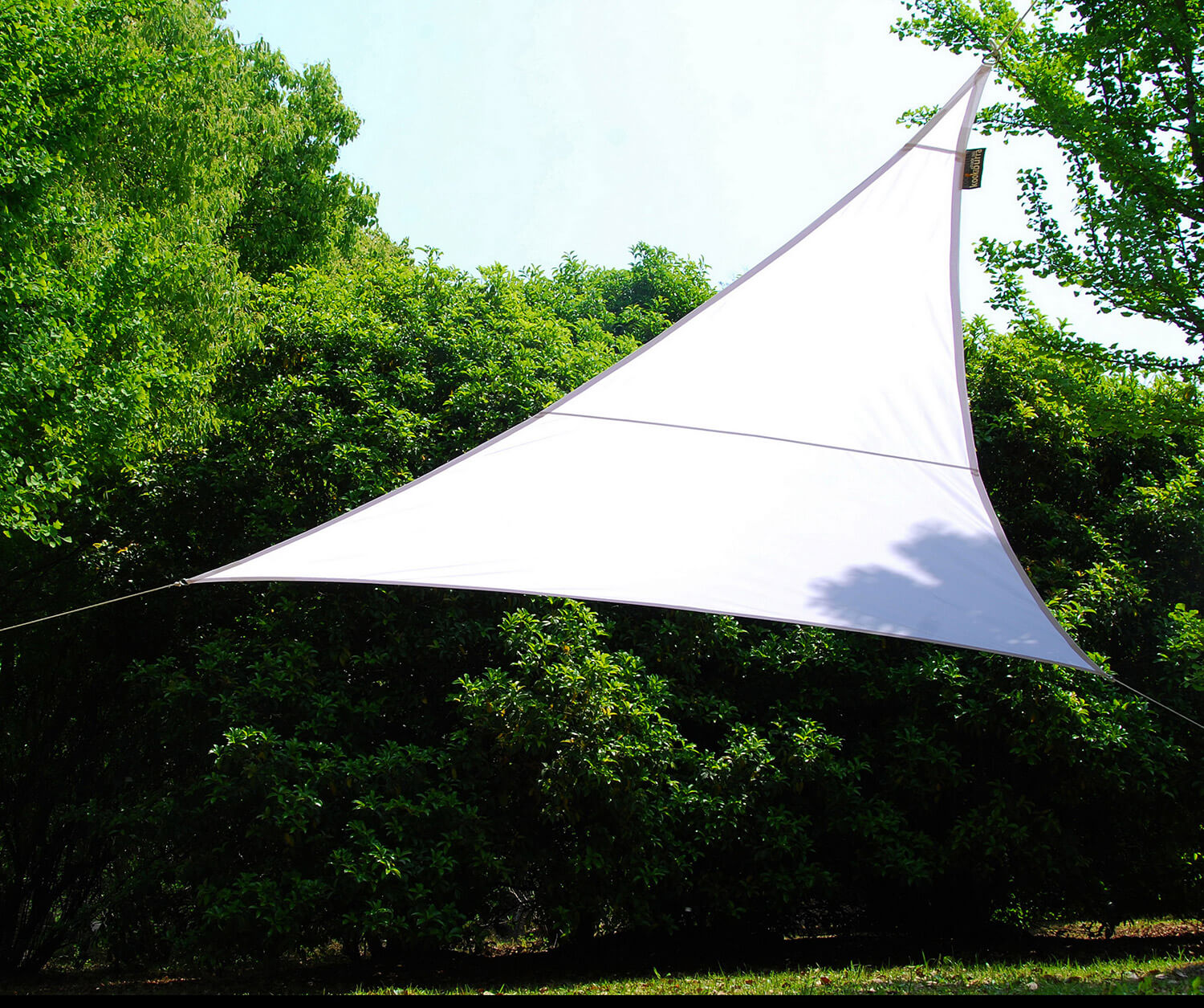 Tenda Vela Ombreggiante Triangolare 5x5x5m in Poliestere Bauer Bianco...