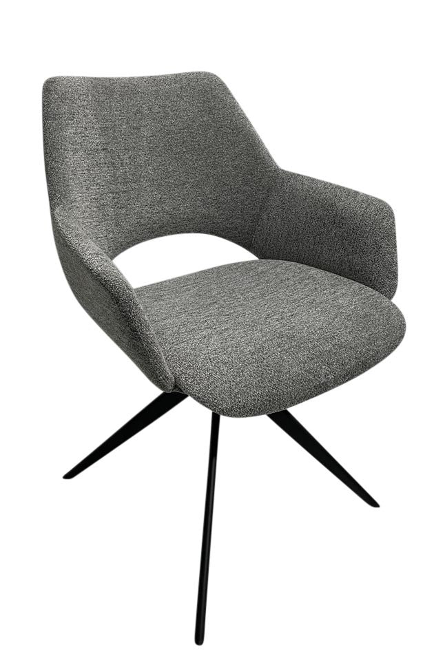 Sedia con Braccioli 59.5x63x81 cm in Poliestere Vivian Grey