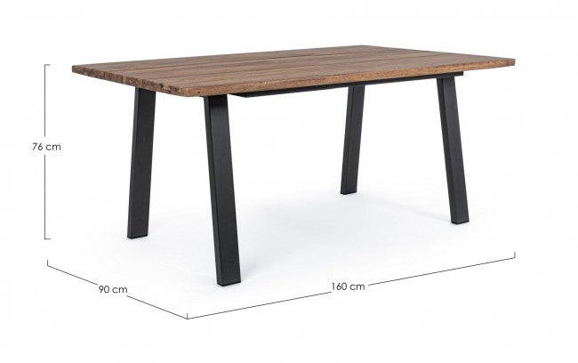 Tavolo Oslo Antracite/Naturale 160x90 cm in Legno...
