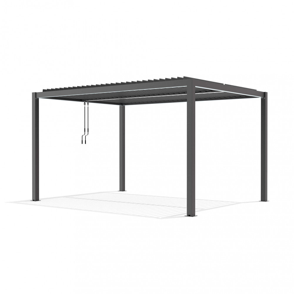Image of Pergola Bioclimatica 3x4 m in Alluminio Grigio scuro