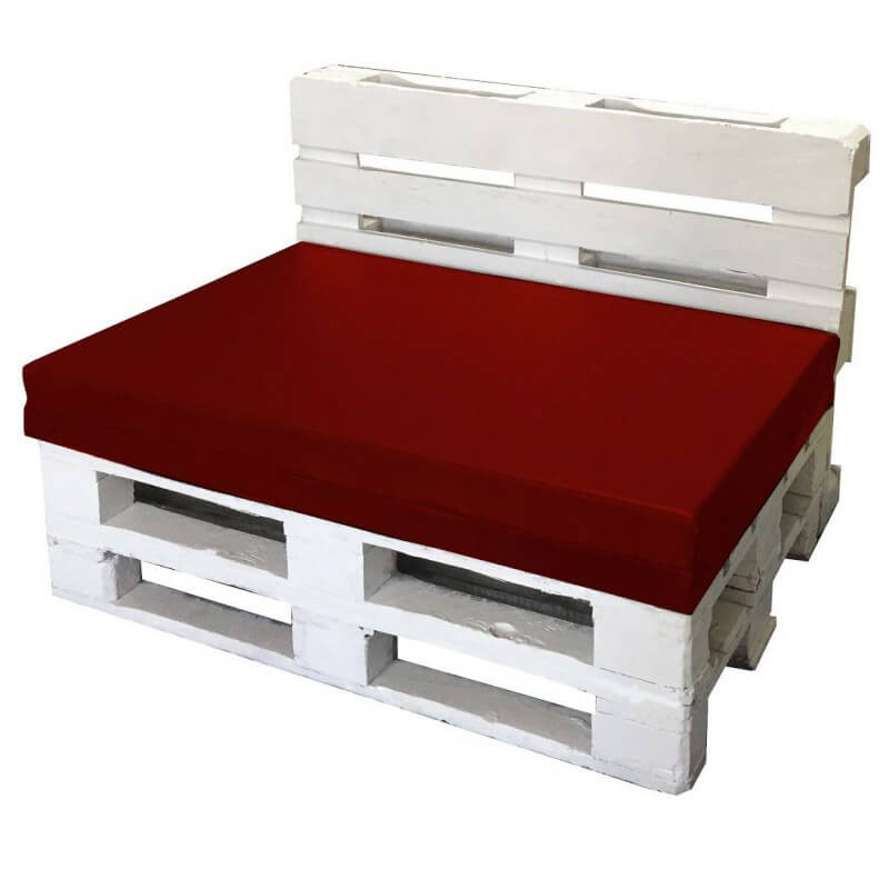 Cuscini per Pallet 120x80cm Seduta e Schienale in Poliestere Avalli Bordeaux...