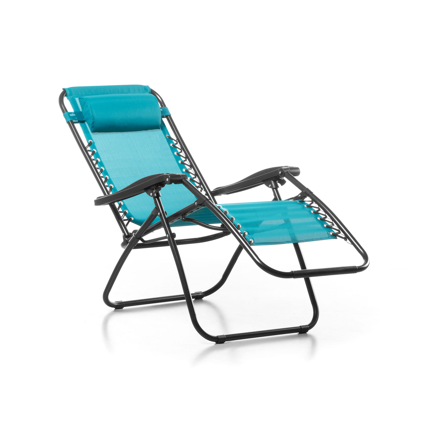 Sedia Sdraio da Giardino Gran Relax 88x65x110 cm in Textilene Verde Petrolio...
