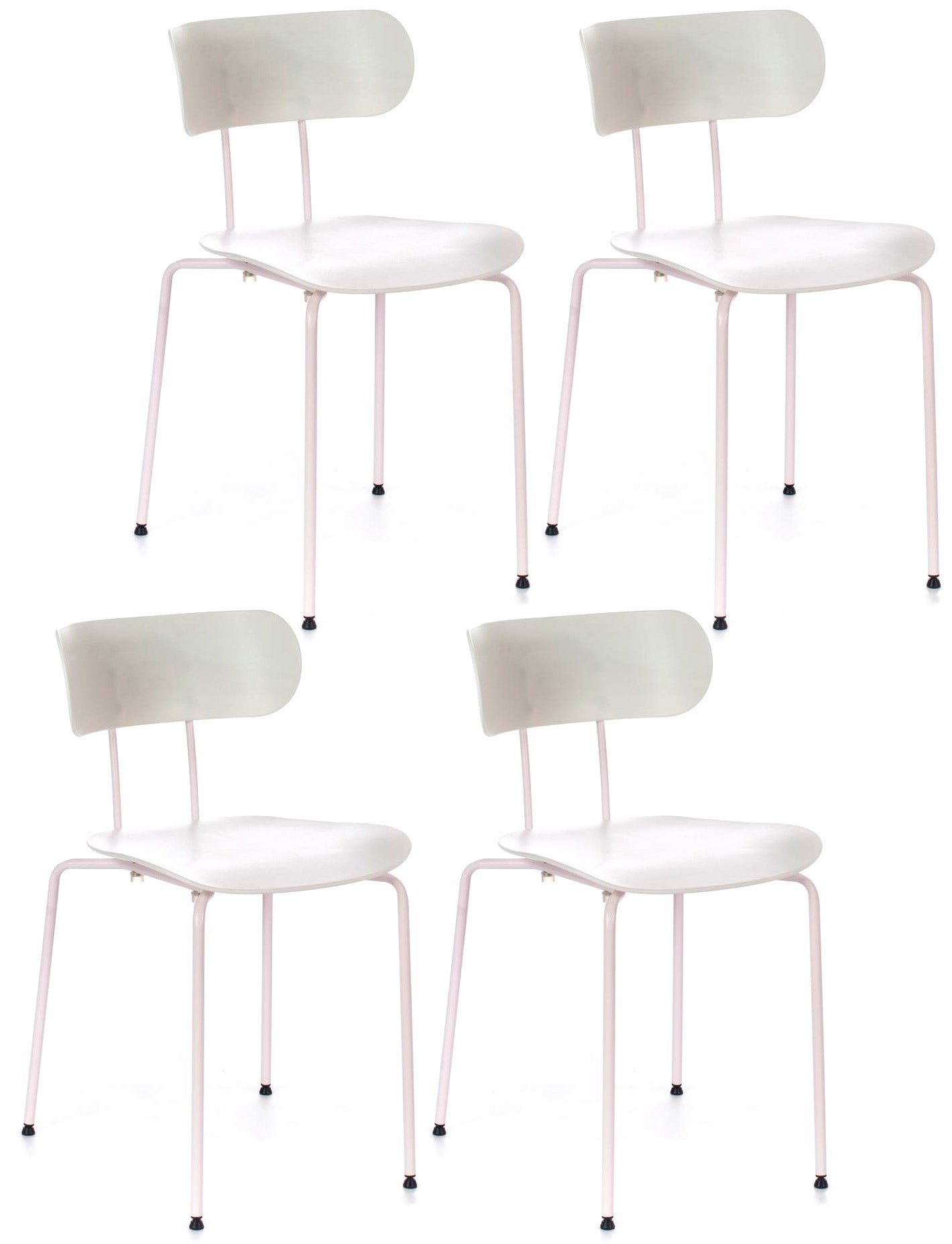 Set 4 Sedie 45x51xH82 cm in Polipropilene Fly Bianco