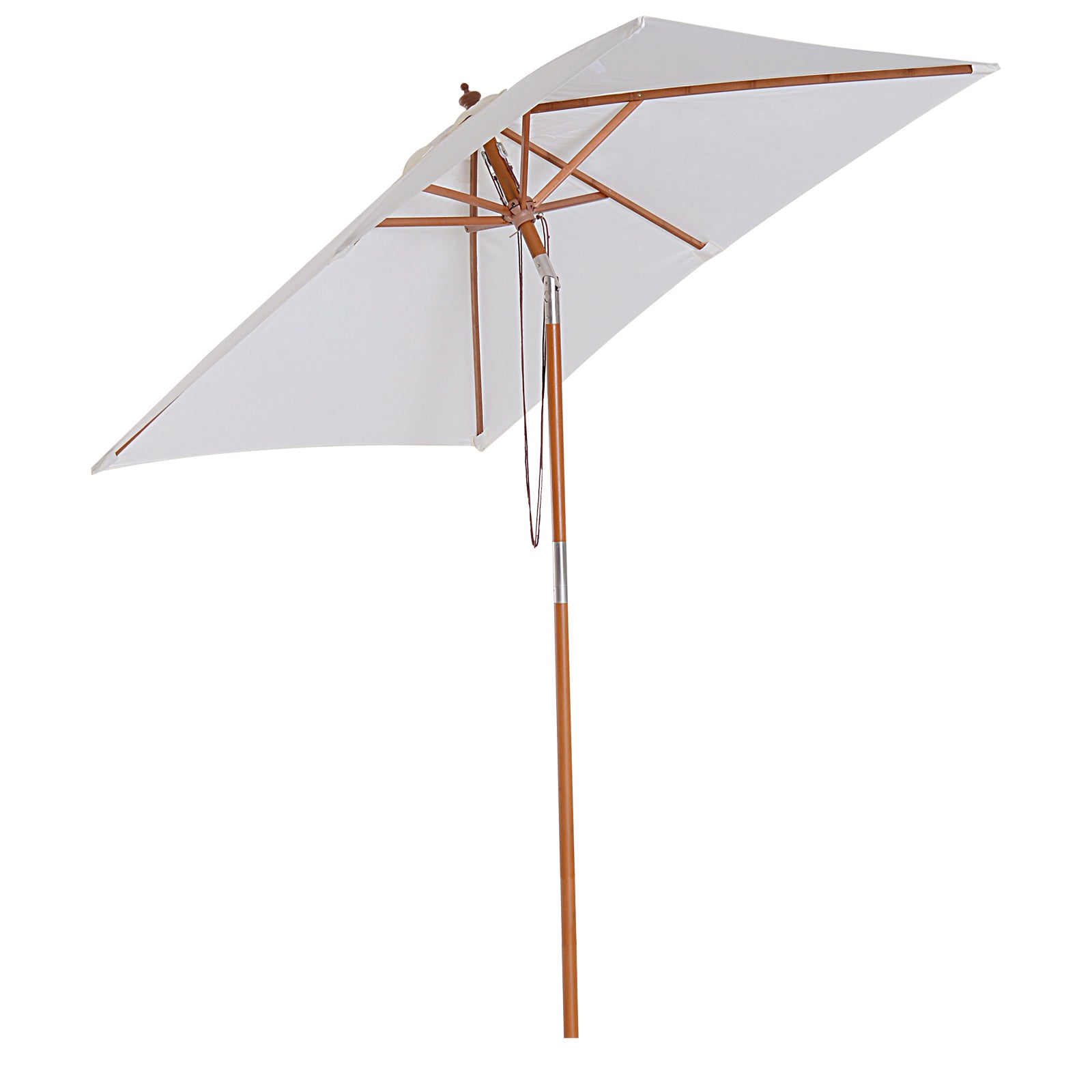 Ombrellone da Giardino 2x1,5 m Palo Ø38 mm in Legno Beige