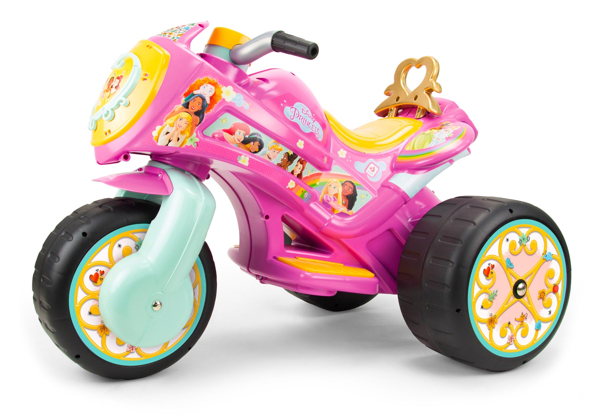 Moto Elettrica per Bambini 6V Disney Princess Rosa...