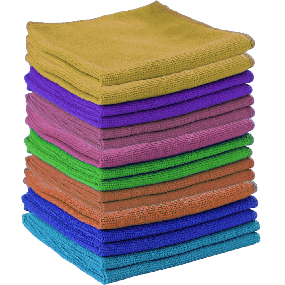Mega Pack Confezione 16 Panni in Microfibra 30x30 cm Multiuso Multisuperficie...