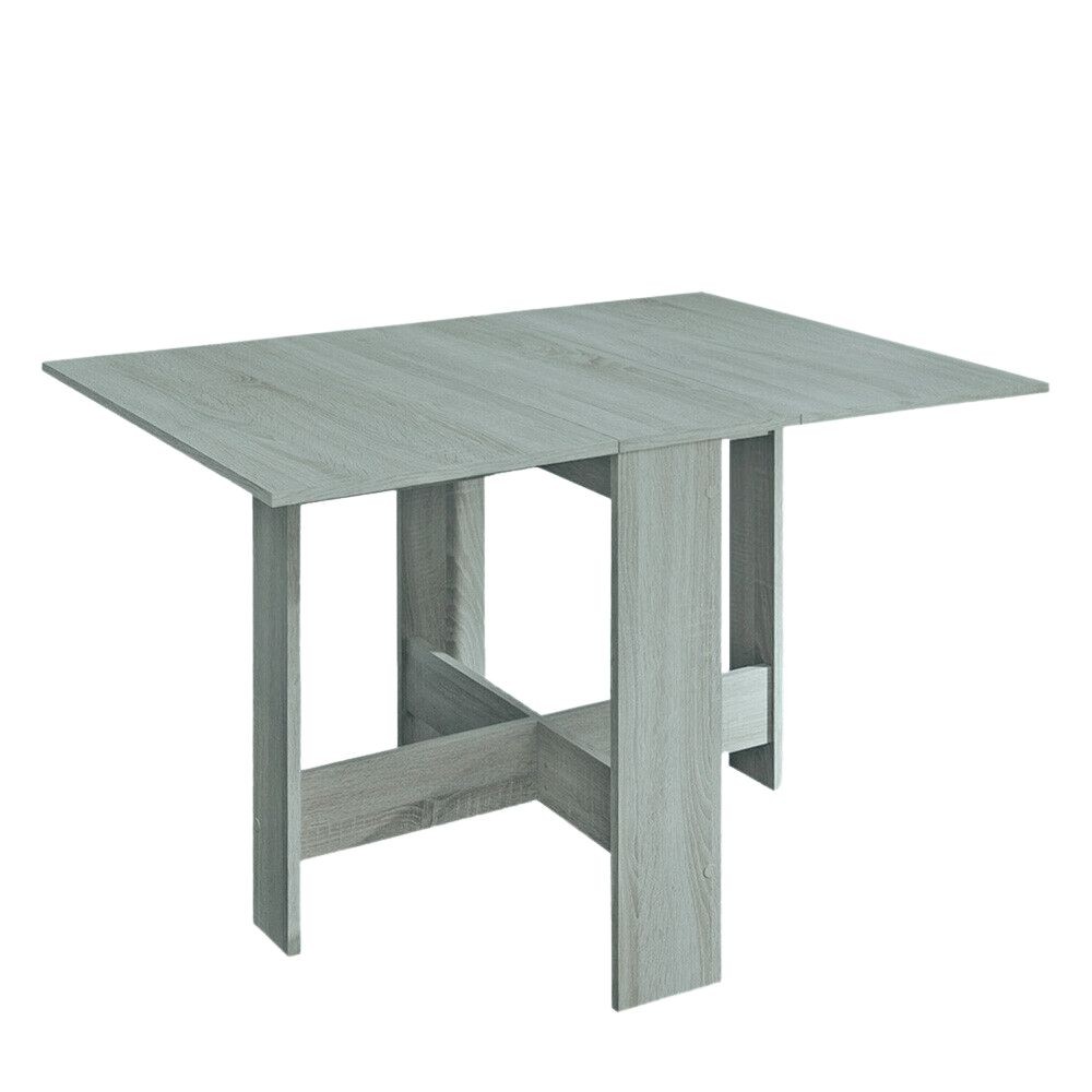 Tavolo Pieghevole Salvaspazio 130x76x73,4 cm in MDF Artemio Cemento