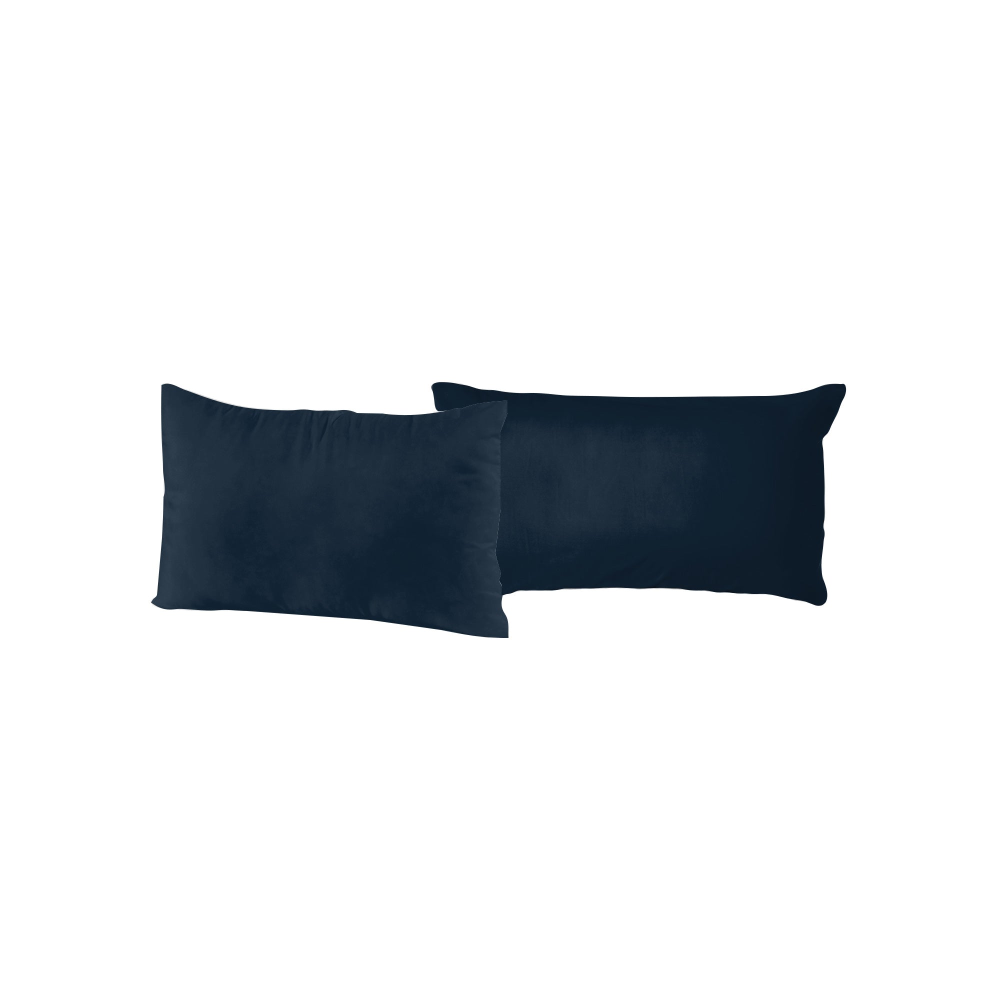 Coppia di Federe 52x82 cm in Cotone Tinta Unita Blu Scuro