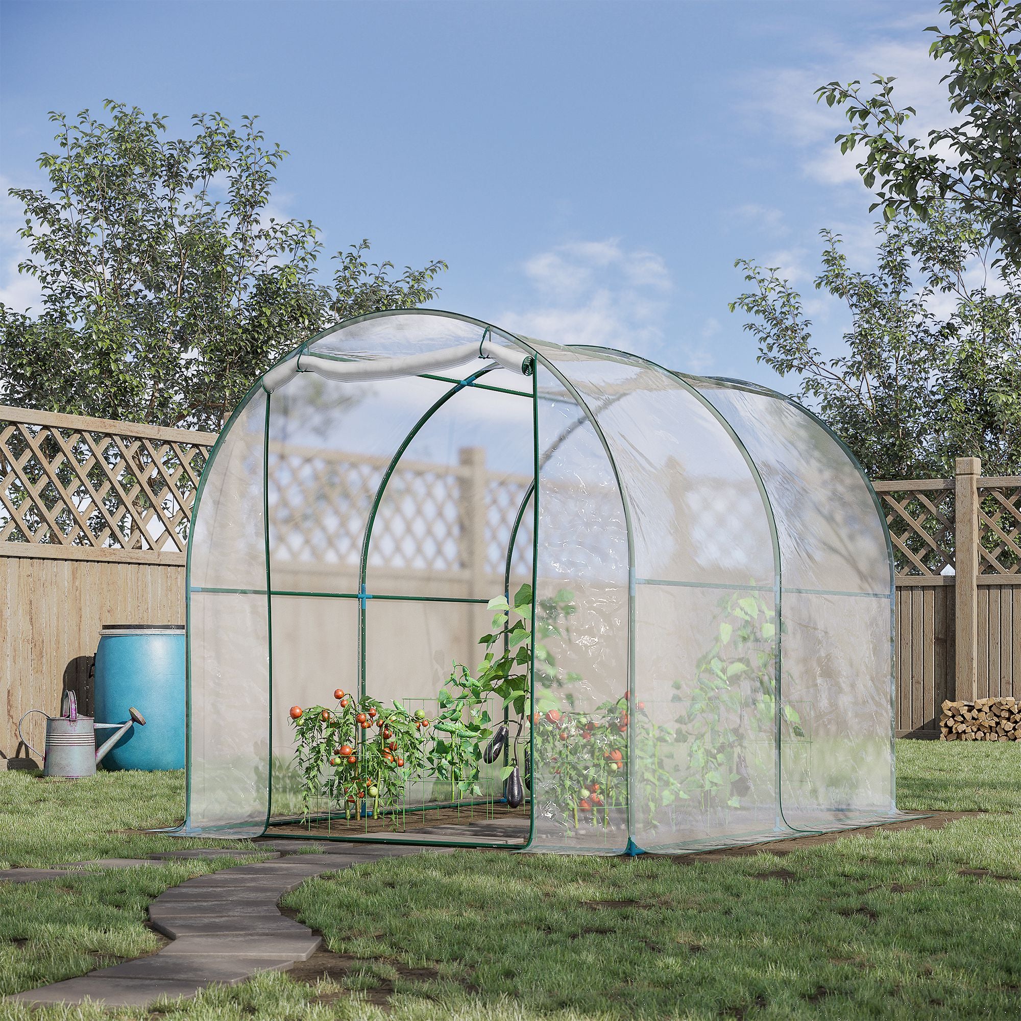 Serra da Giardino per Piante a Tunnel in PVC 250x200x200 cm 