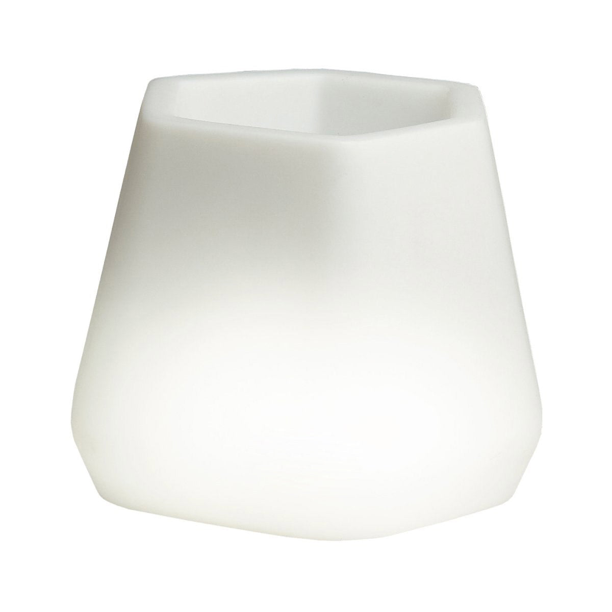 Image of Vaso Luminoso da Giardino a LED 40x35x27 cm in Resina 5W Magnolia Bianco Frossodo