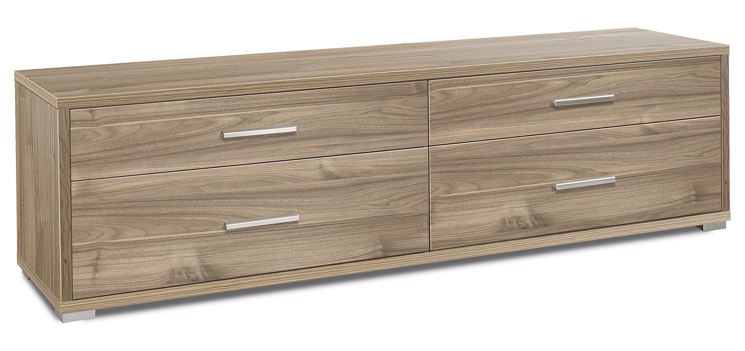 Mobile Basso 4 Cassetti 179x50x47 cm Noce Stelvio...