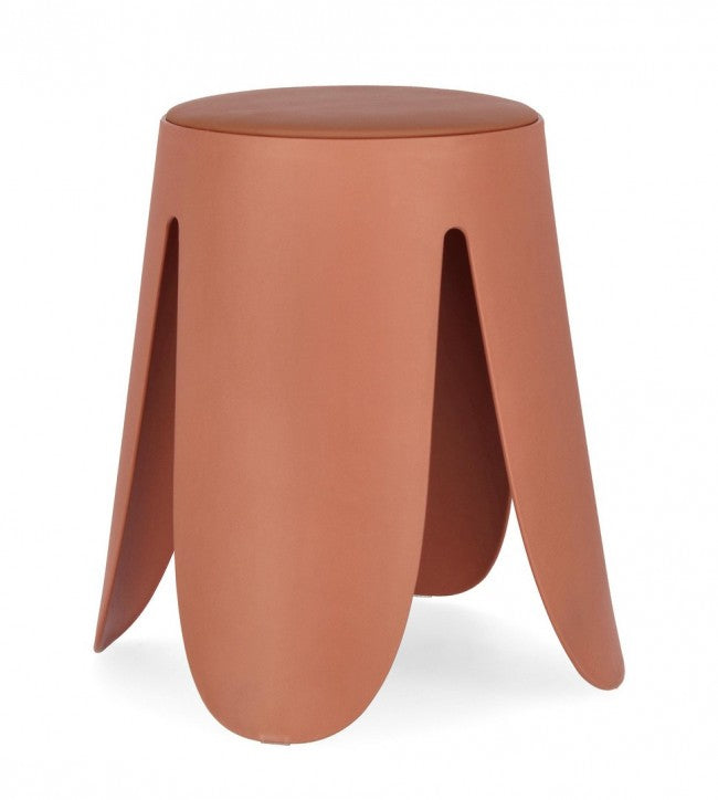 Set 4 Sgabelli Ø37x47 cm in Similpelle Imogen Terracotta...