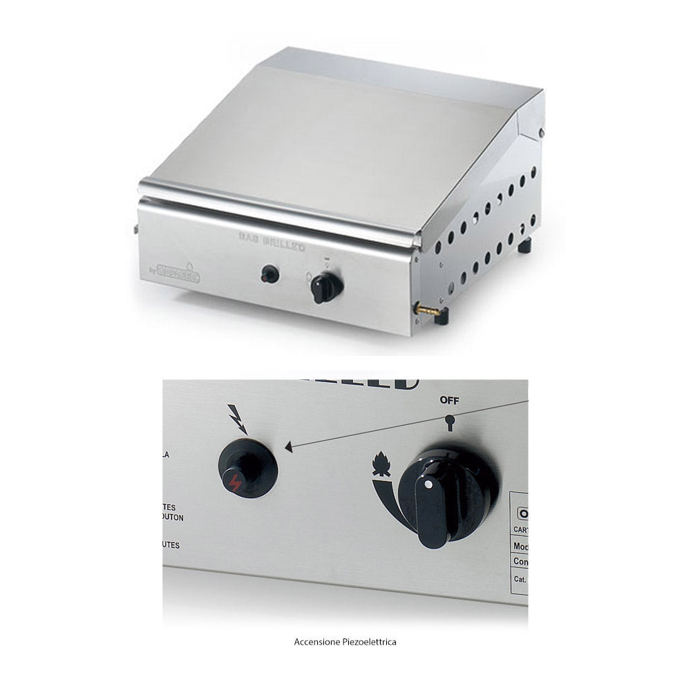 Piastra di Cottura in Ghisa a Gas GPL Ompagrill Plancha Single 4043 Cover...