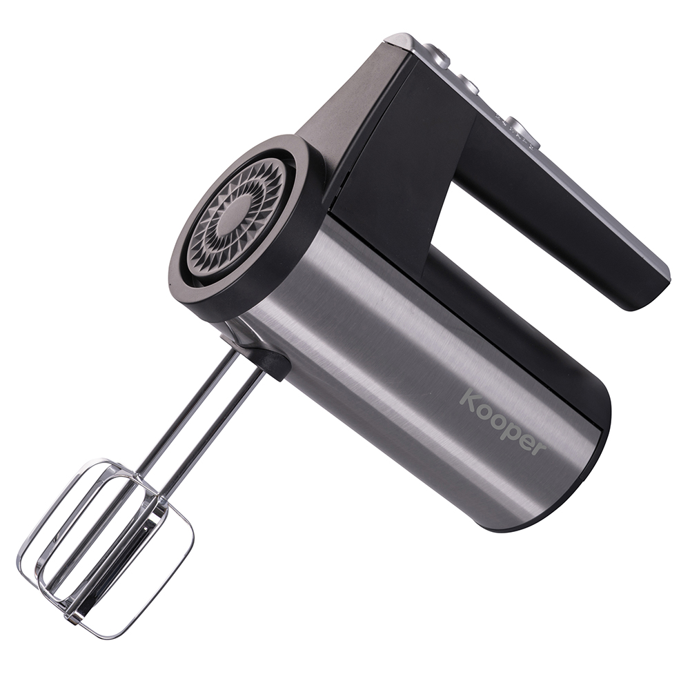 Sbattitore Elettrico Doppie Fruste 5 Velocità 300W Kooper Antonino Nero e Acciaio...