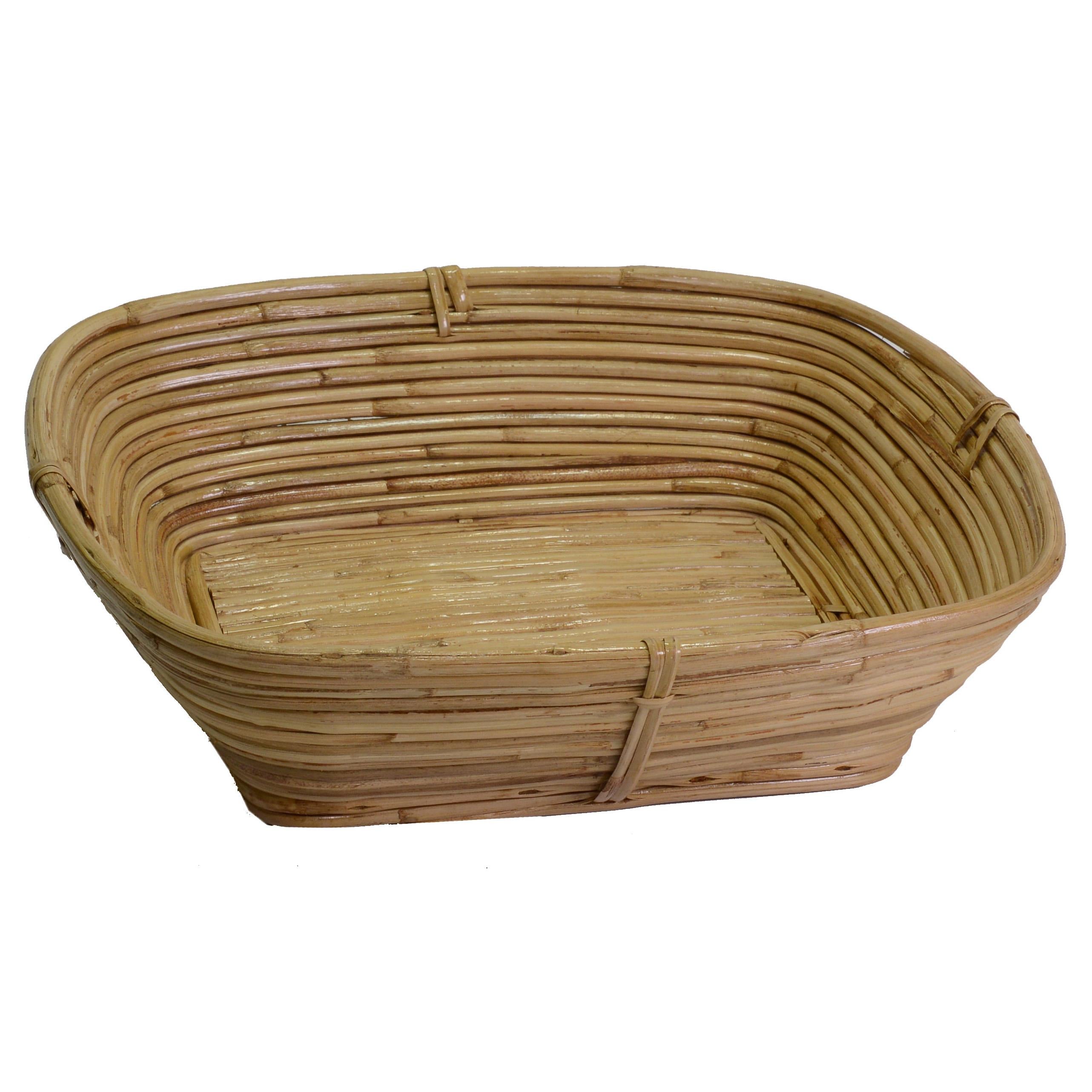 Image of Cesta giunco naturale rettangolare cm 35xh9x31