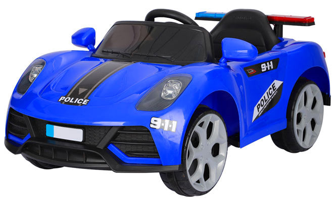 Image of Macchina Elettrica della Polizia per Bambini 6V Police Blu