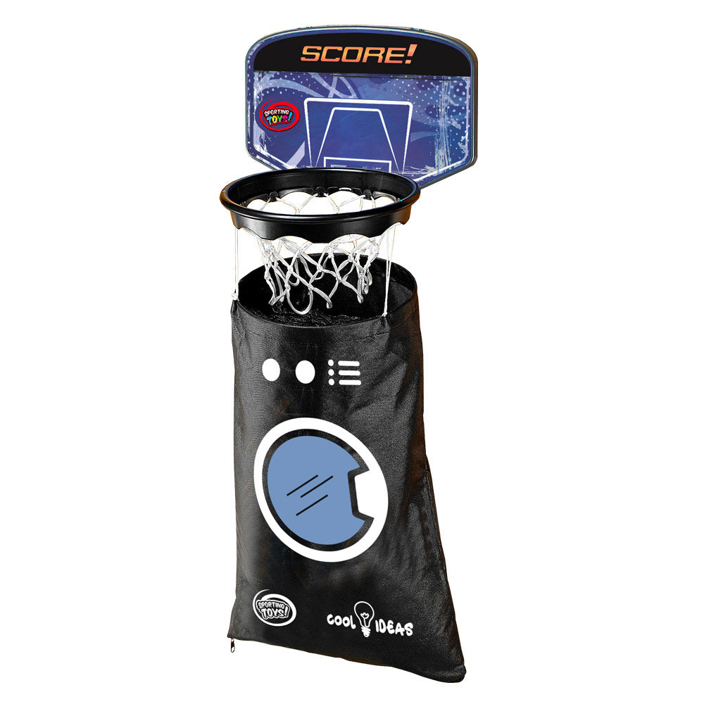 Canestro Lavatrice da Basket Ø 25 cm Gioco con Cesto Biancheria Nero...