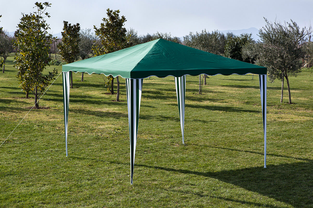 Gazebo da Giardino in Acciaio 3x3m Bauer Verde...