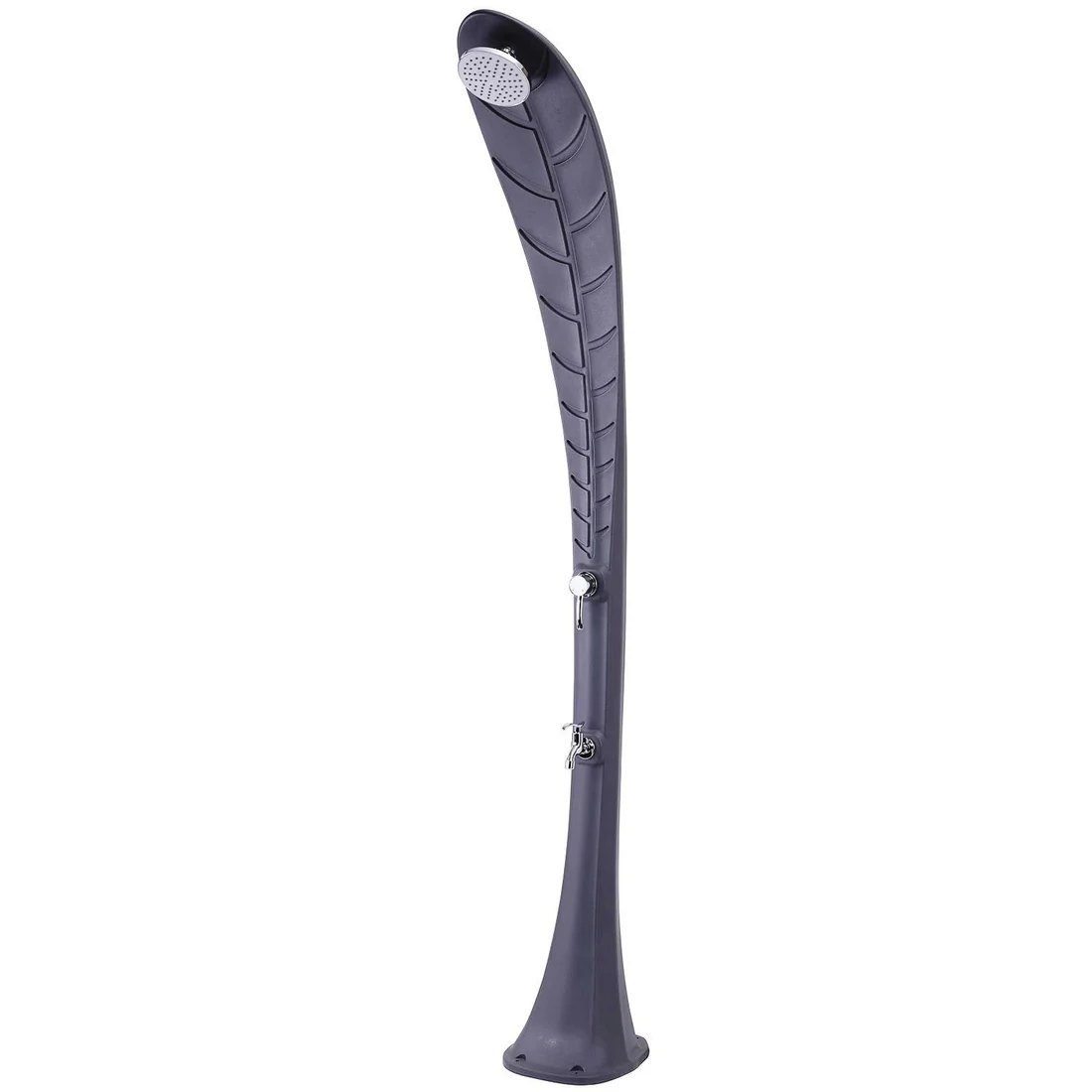 Doccia Solare da Giardino 35 L in Polietilene HD Foglia Grigio