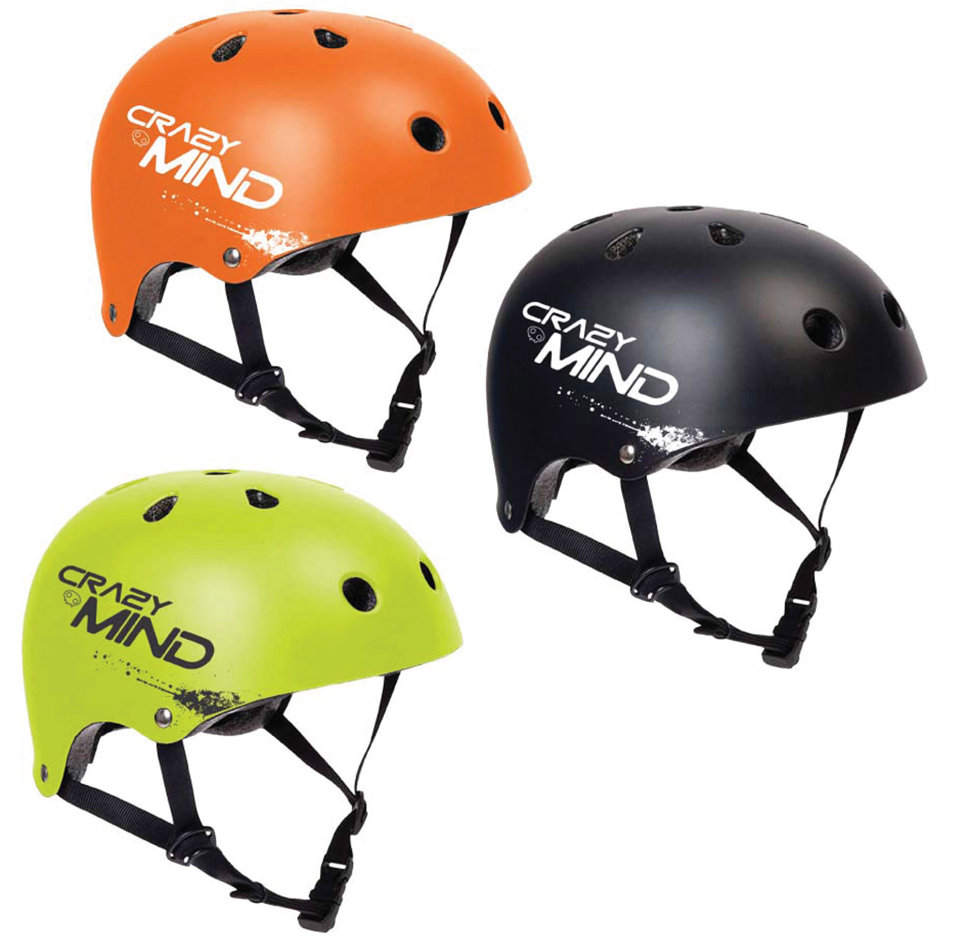 Casco Aerodinamico per Bambini Misura 54-58 cm con Fori di Aerazione Arancio o Nero o Verde
