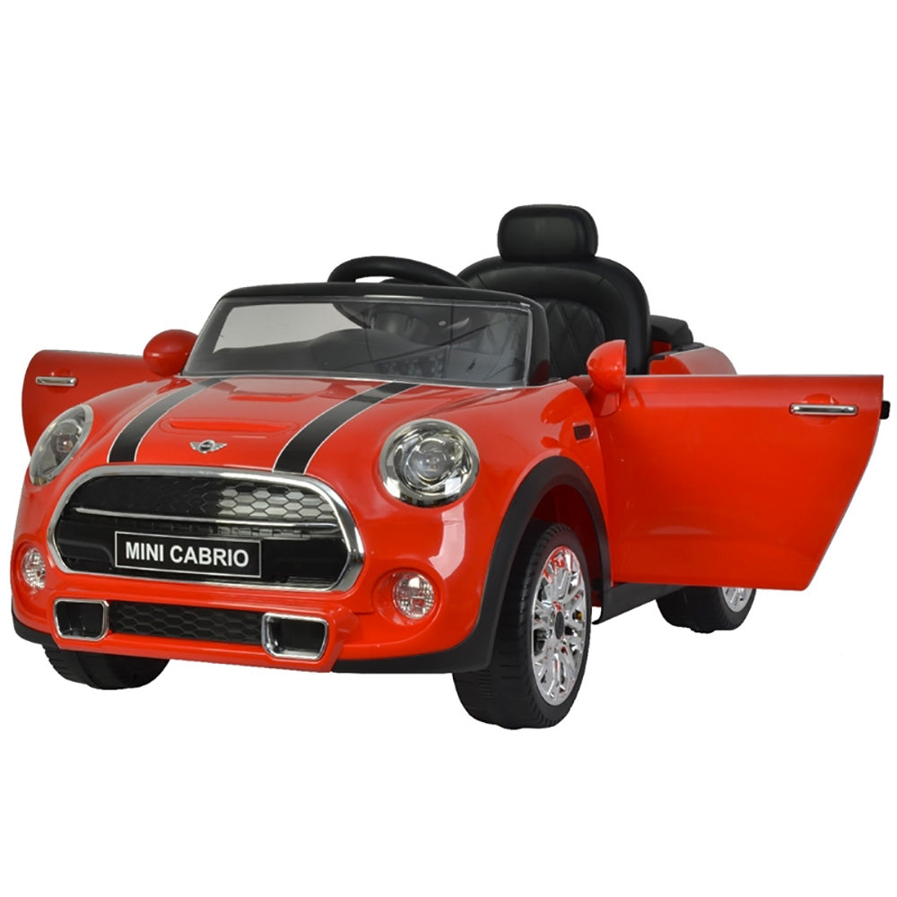 Macchina Elettrica per Bambini 12V con Licenza Mini Cooper Cabrio Bianca...