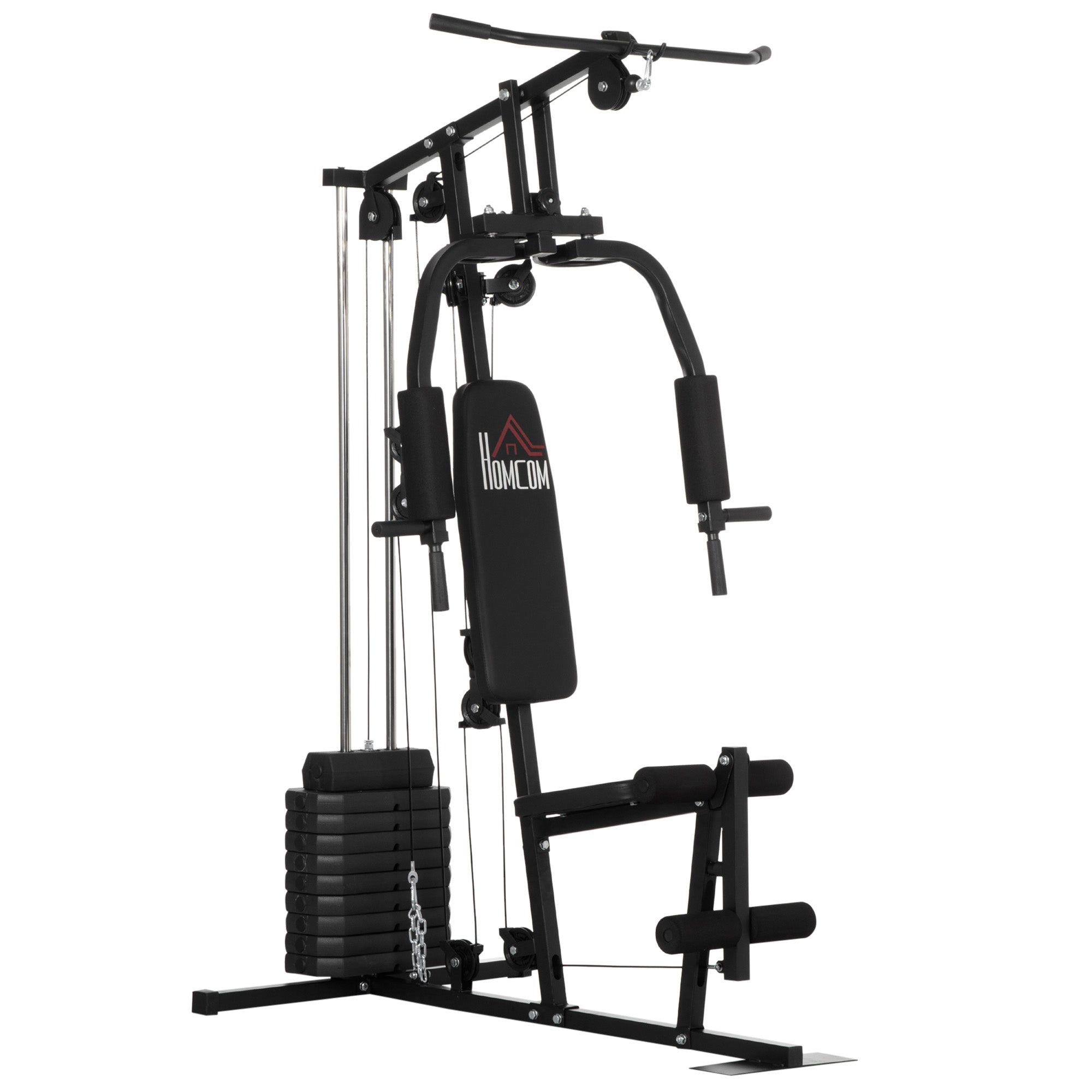 Image of Stazione Fitness Multifunzione 135x103x210 cm in Acciaio per Allenamento Corpo Nero