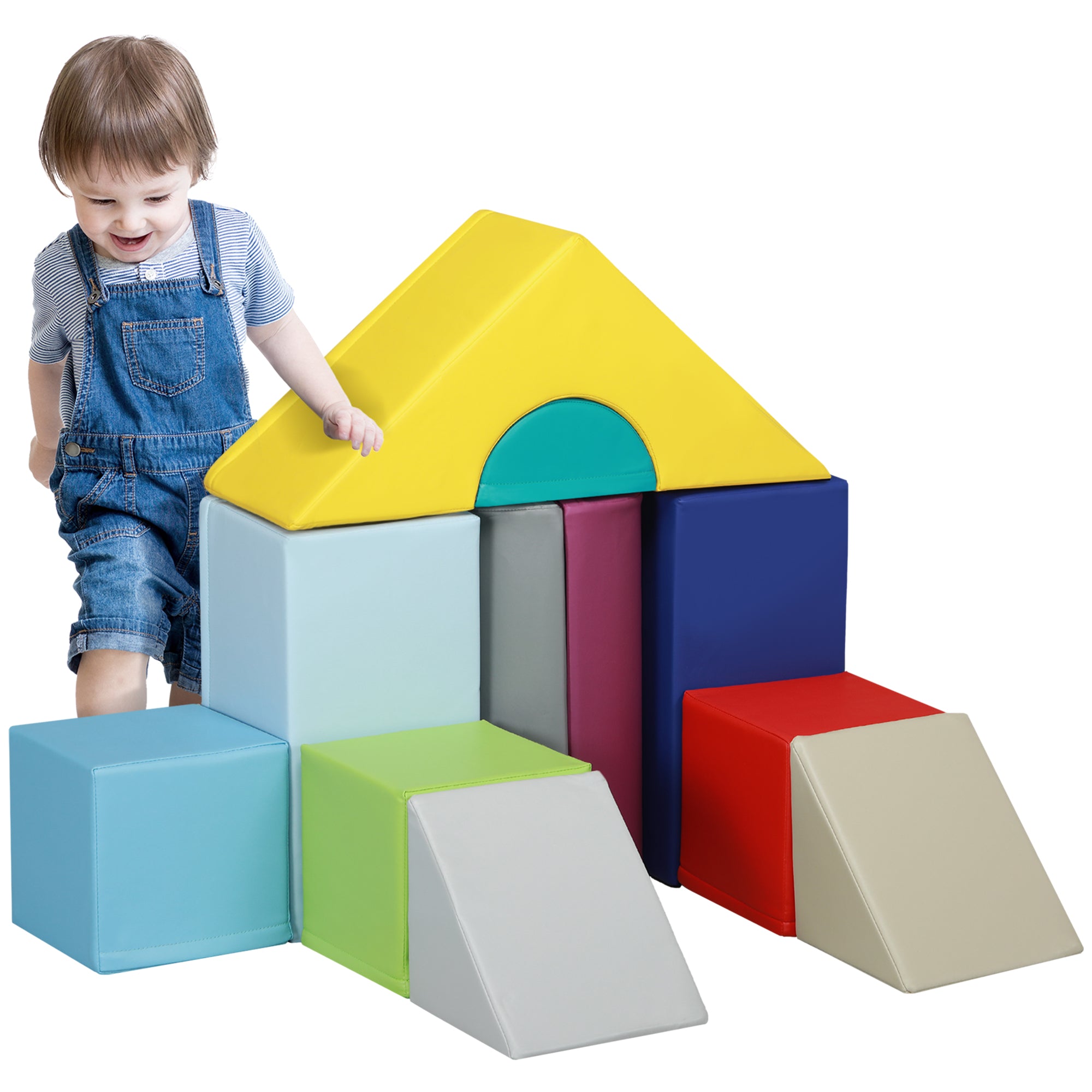 Image of Set 11 Costruzioni Morbide per Bambini 1-3 Anni in PU e EPE Multicolore