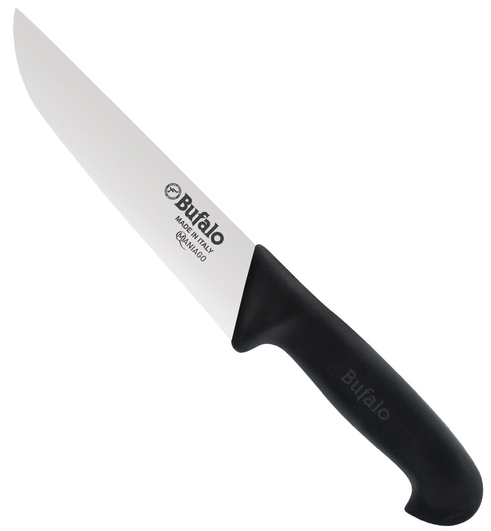 Image of Coltello Francese Lama 18 cm Bufalo Macello S92/18 Manico Nero