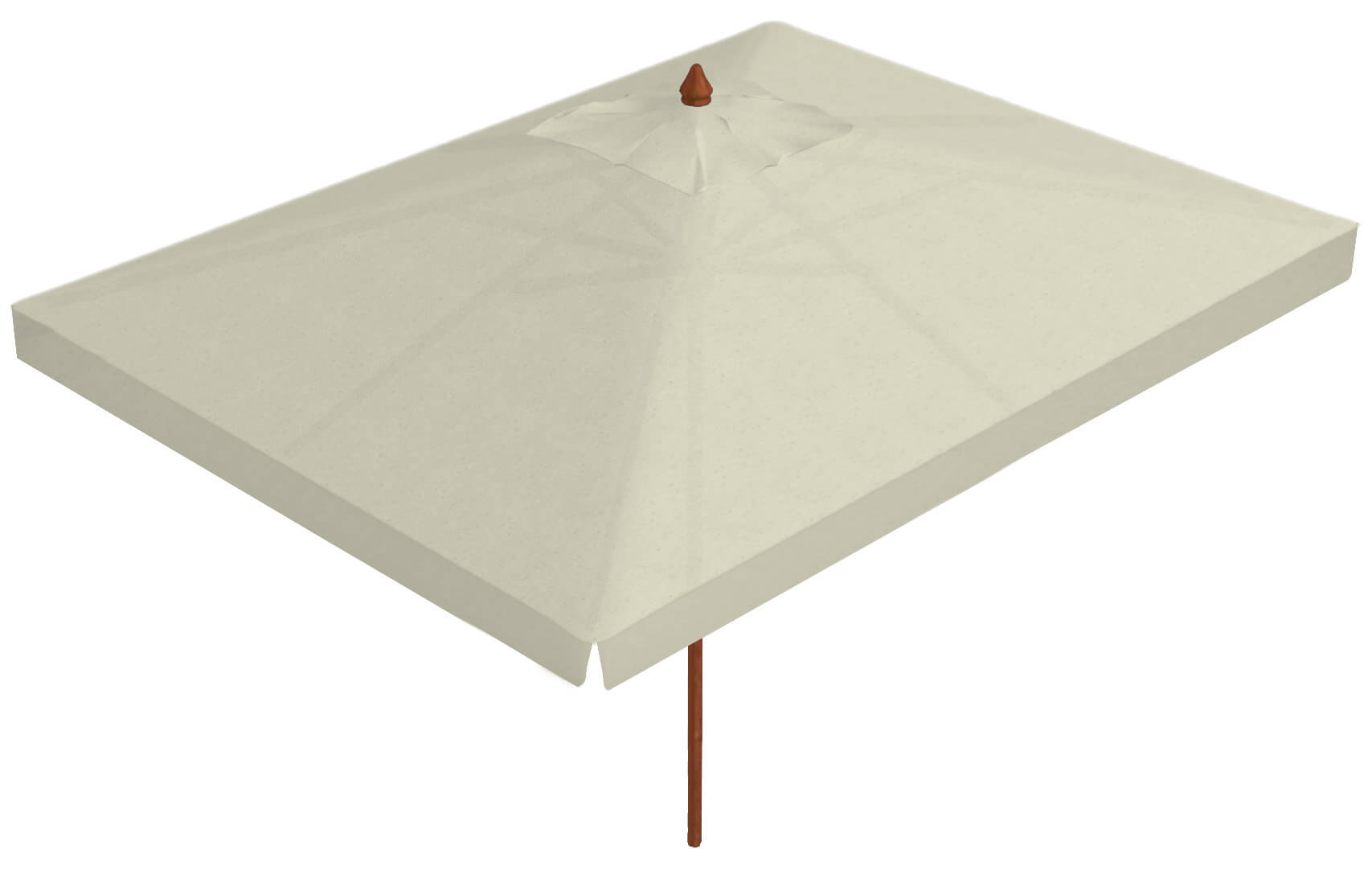 Ombrellone da Giardino 3x4 m Palo Ø60 mm in Legno Telo in Acrilico con Balza Danieli Sydney Ecrù