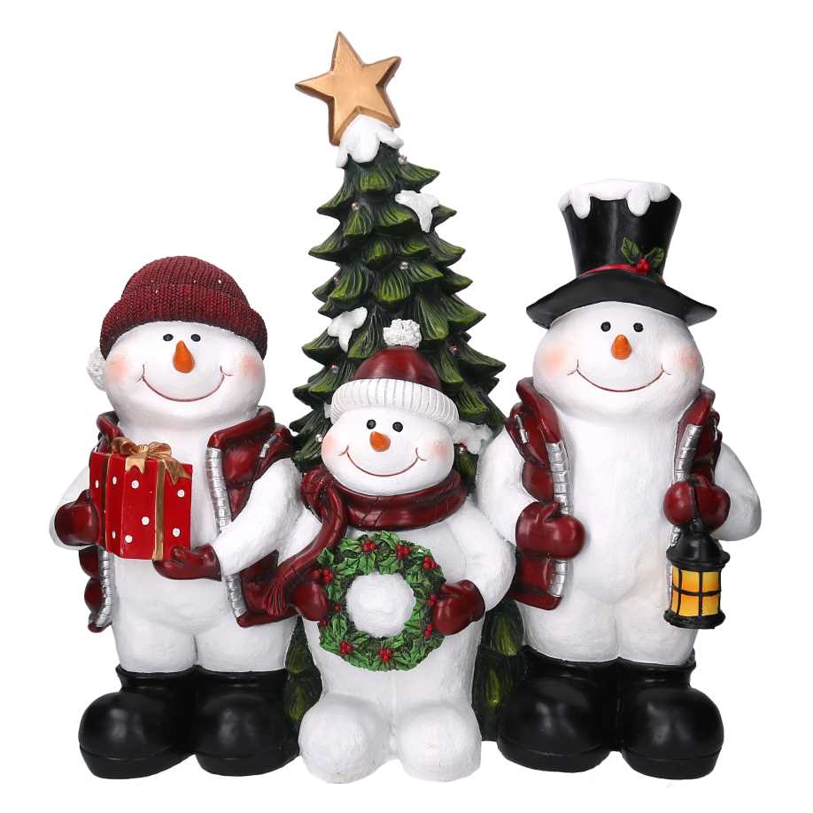 Pupazzi di neve resina con led cm 52x29xh52,5...