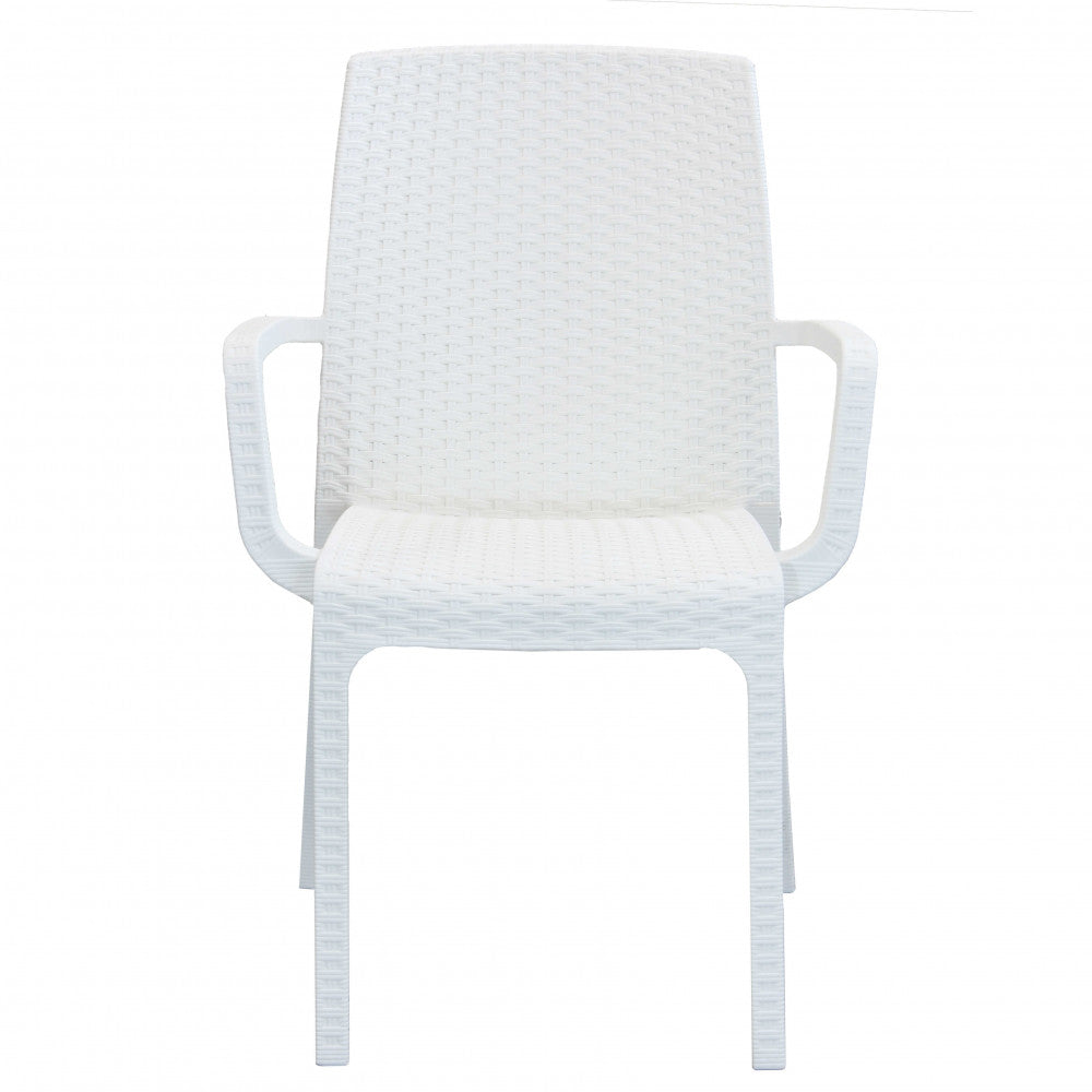 Sedia indiana 57x59x86 h cm in Wicker Bianco...