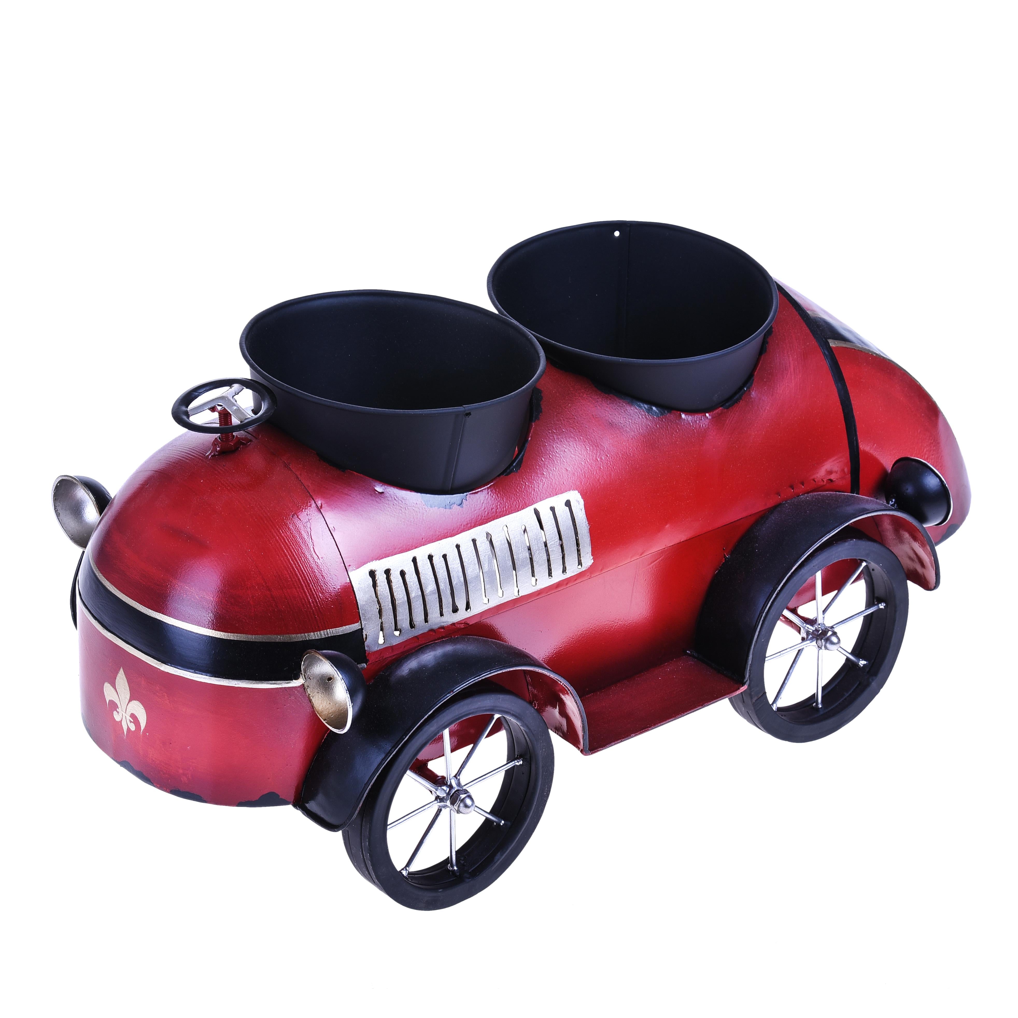 Modellino Auto D'Epoca con 2 Vasi Larghezza 50 cm...