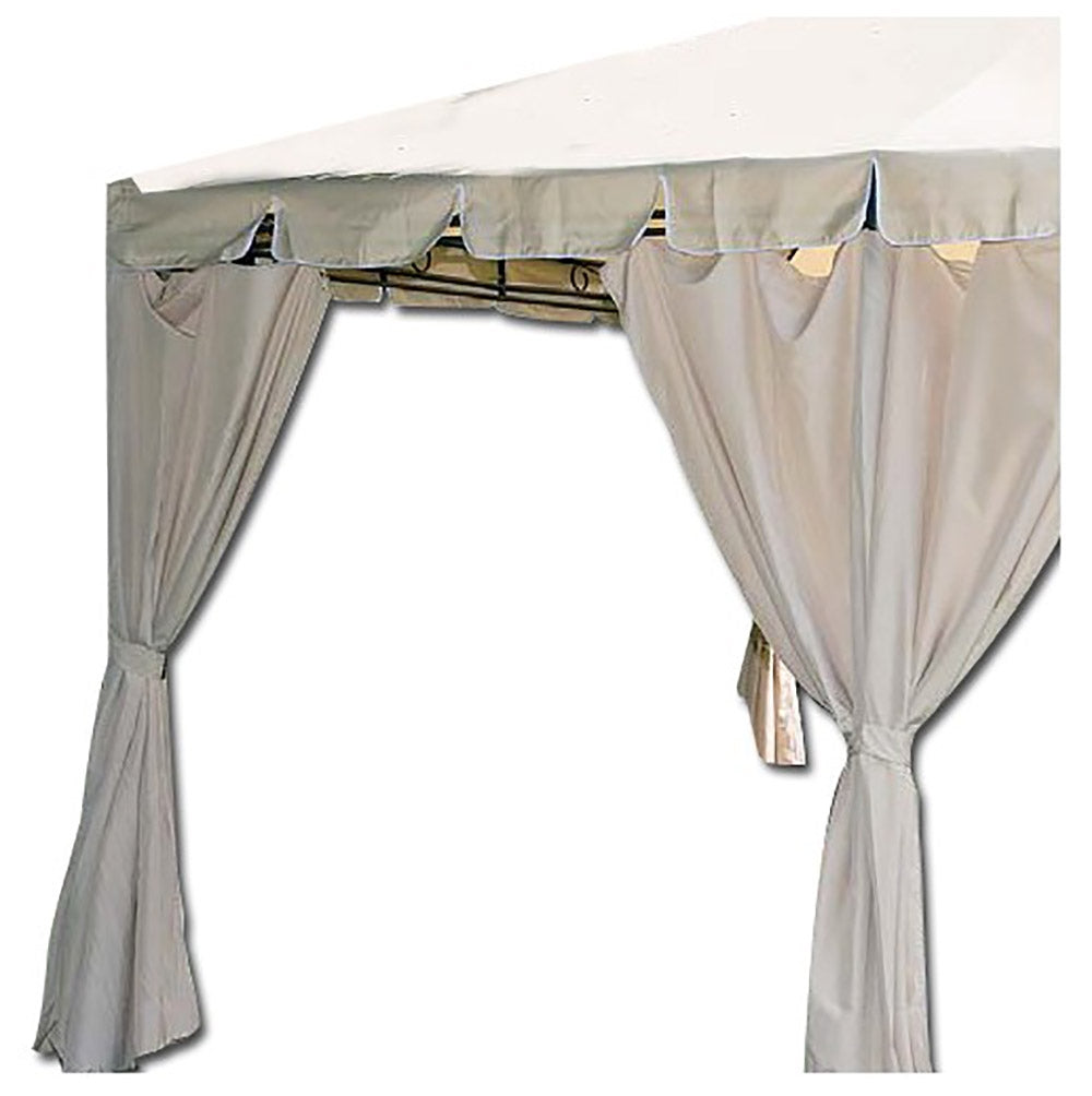 Gazebo da Giardino in Acciaio 3x4m Bauer Armonia Ecrù...