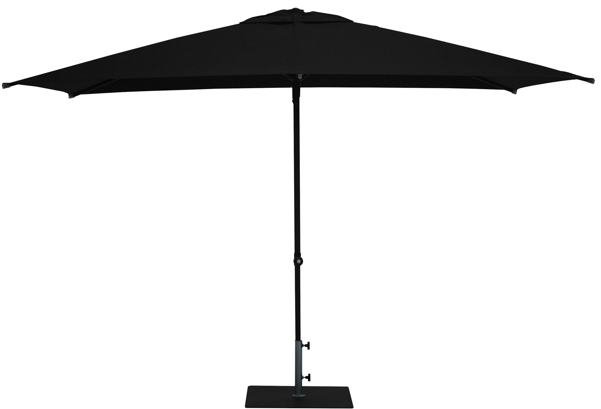 Ombrellone da Giardino 3x2 m Palo Ø38 mm in Alluminio Tessuto Olefin Trend Nero