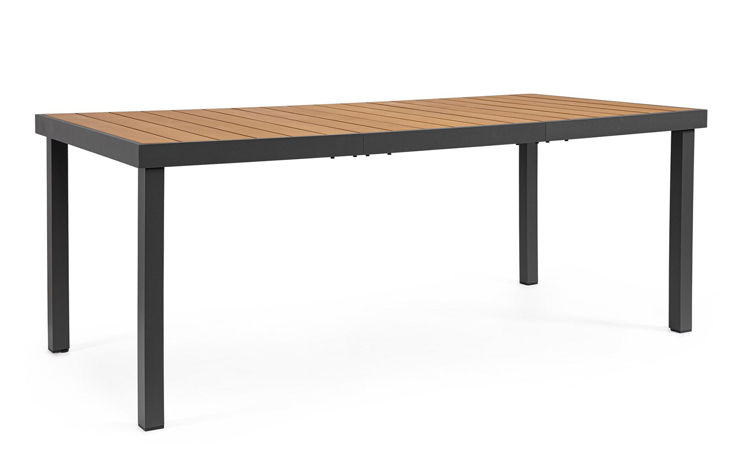 Tavolo da Esterno 190x90x75h cm in Alluminio e Polywood Niagara Naturale e Antracite...