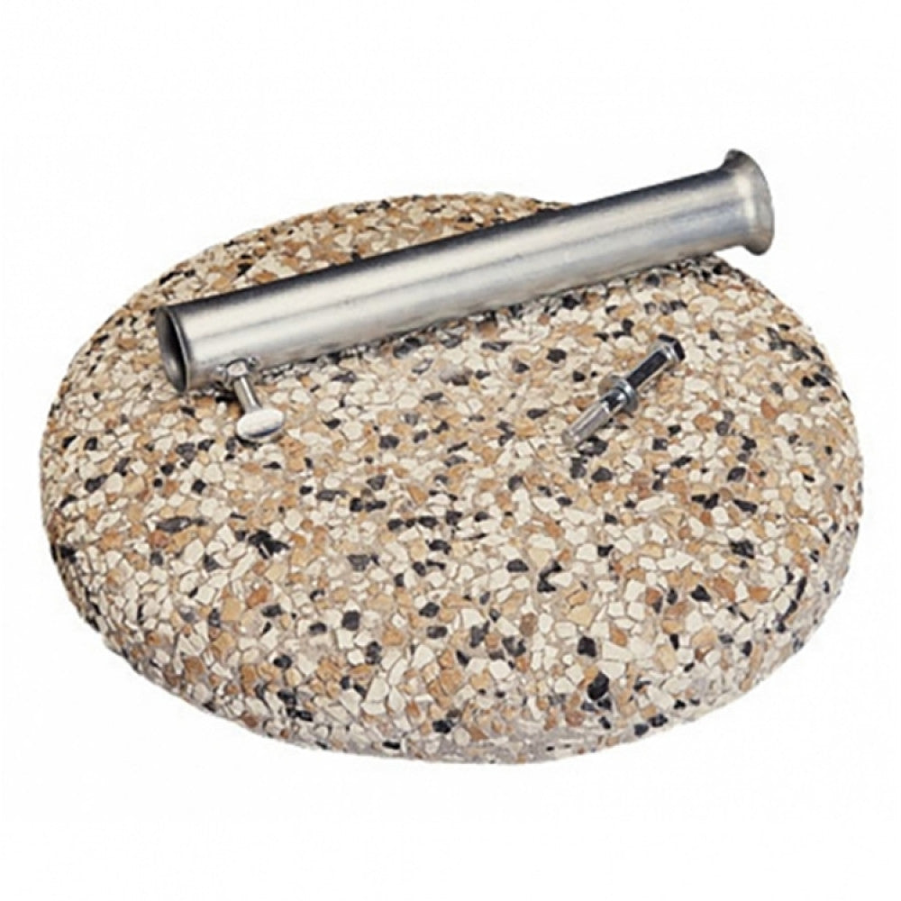 Base per Ombrellone da Giardino con Tubo Ø45 mm in Acciaio Grigio...