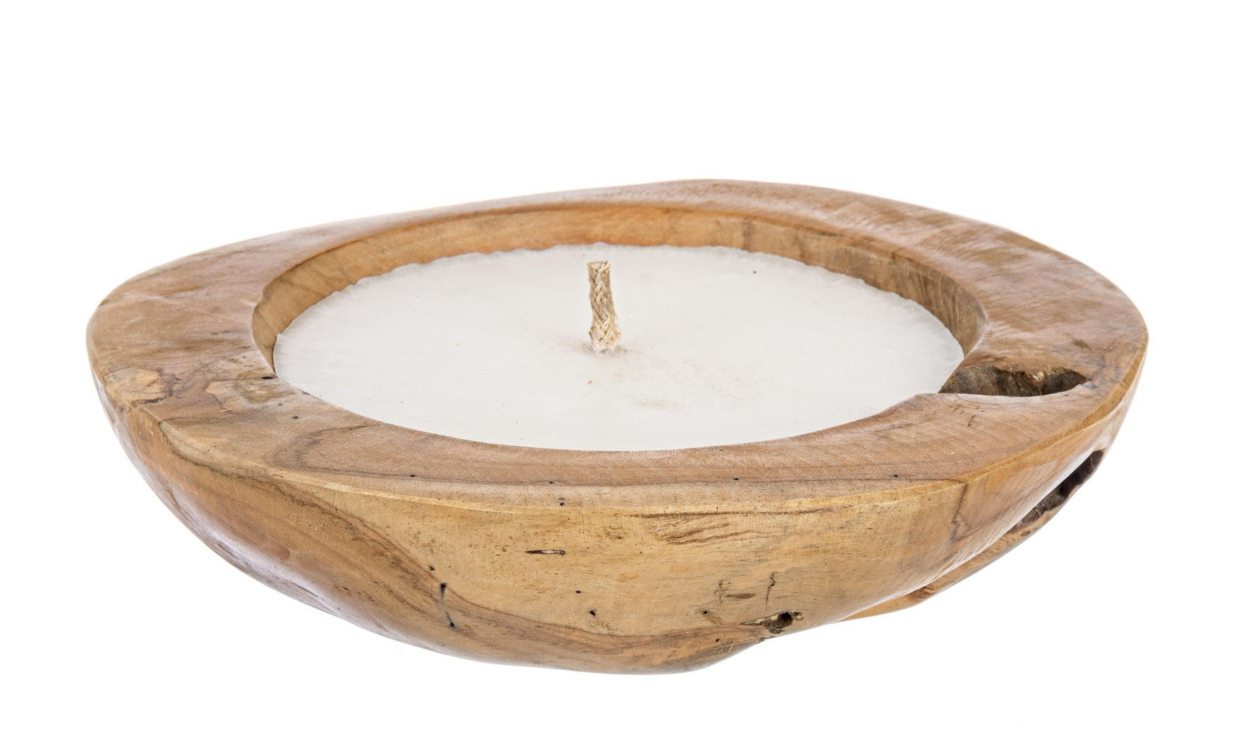Candela Ø30x8 cm in Legno Akabe Natural