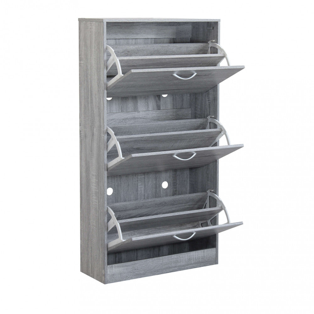 Scarpiera Vicky 60x24x115 h cm in Legno Grigio Chiaro...