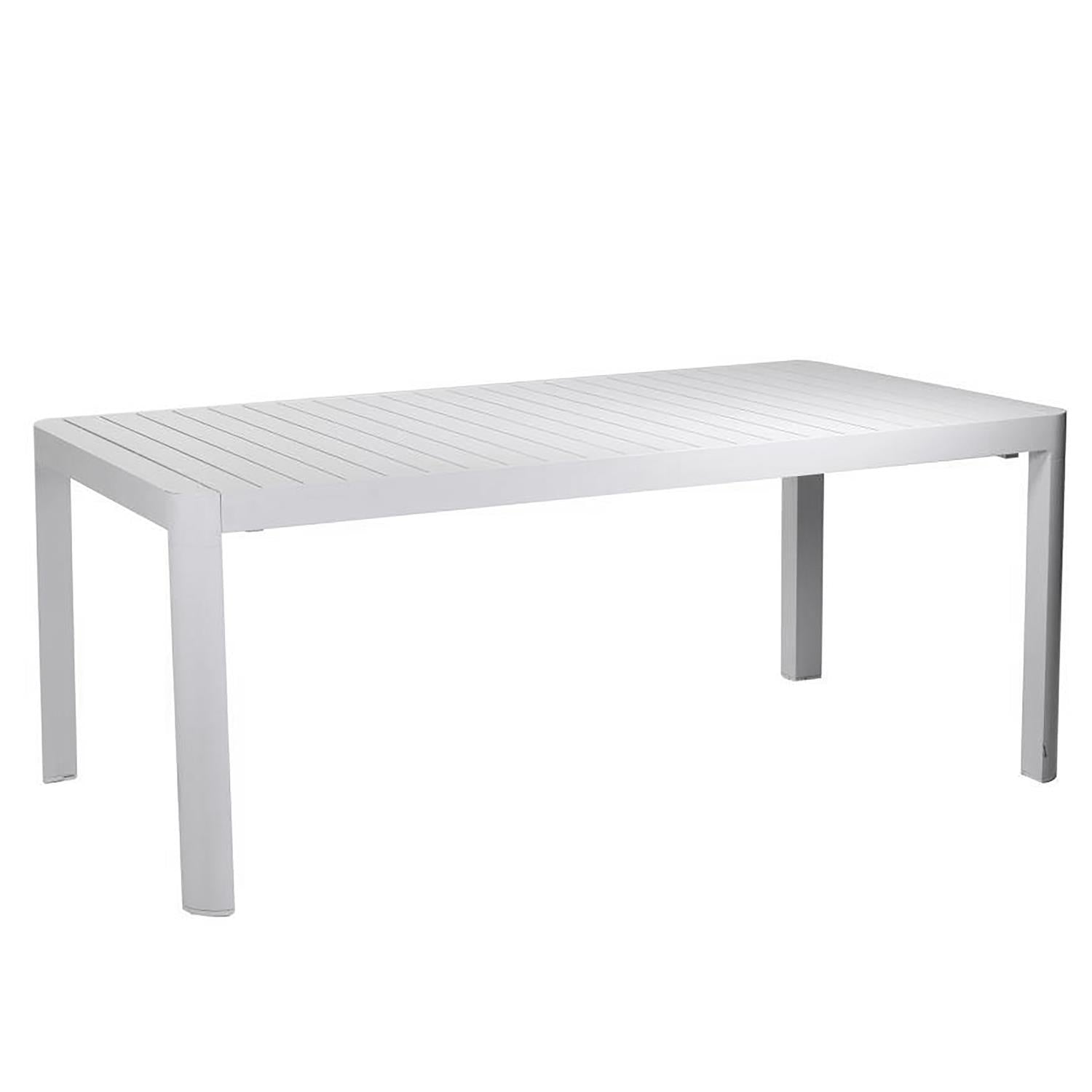 Image of Tavolo Allungabile da Giardino 180/240x100xh75 cm in Alluminio Cleveland Bianco