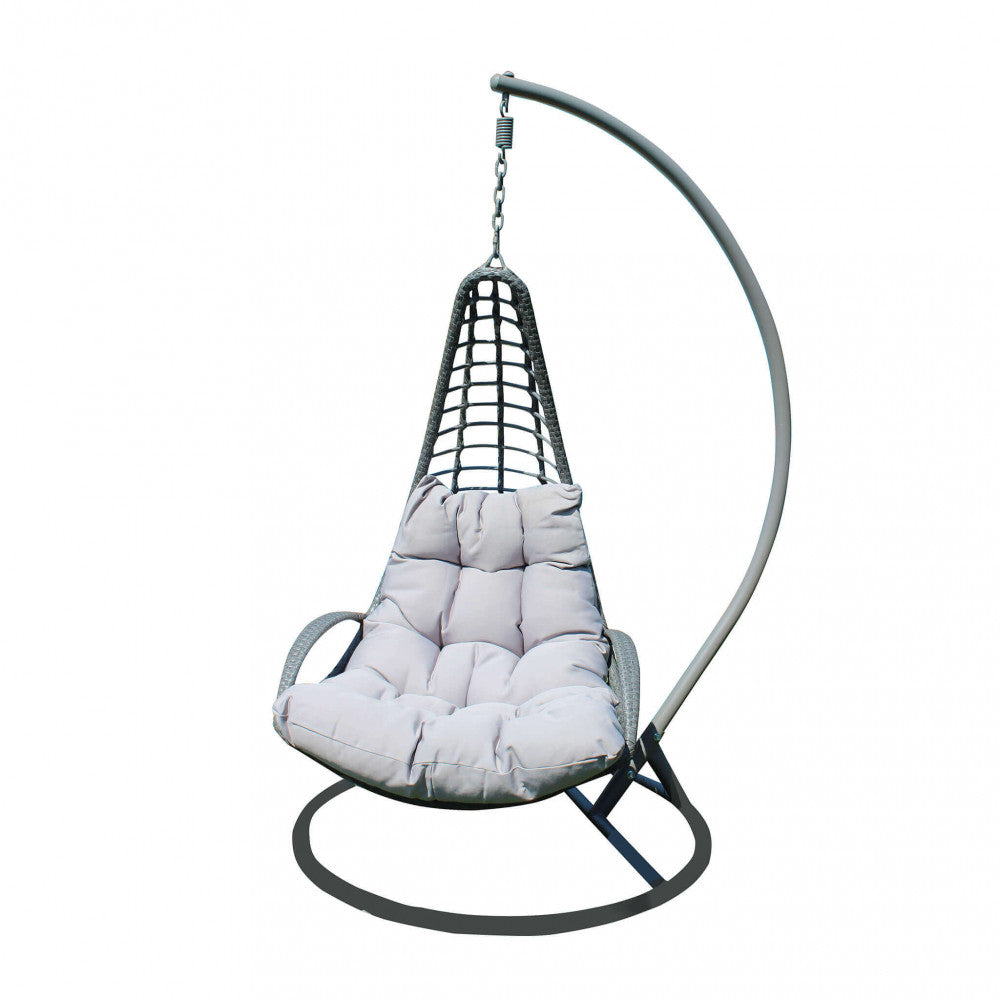 Dondolo Lipari in Wicker Grigio...