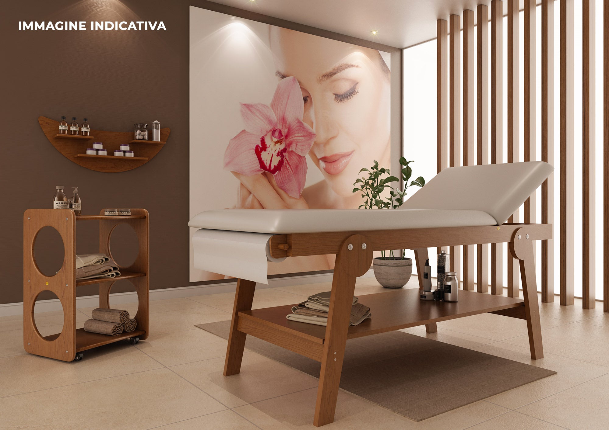 Lettino da Massaggio Visita Fisioterapia Fisso 2 Sezioni 190x70x75 cm 250Kg Beige...