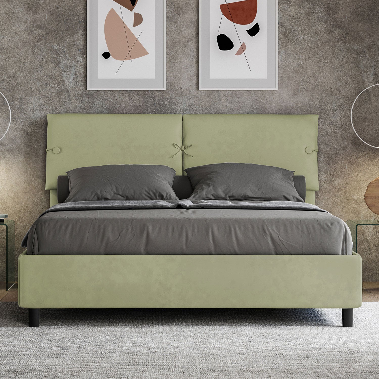 Letto Matrimoniale 160x210 cm con Rete Sleeper Tè verde...