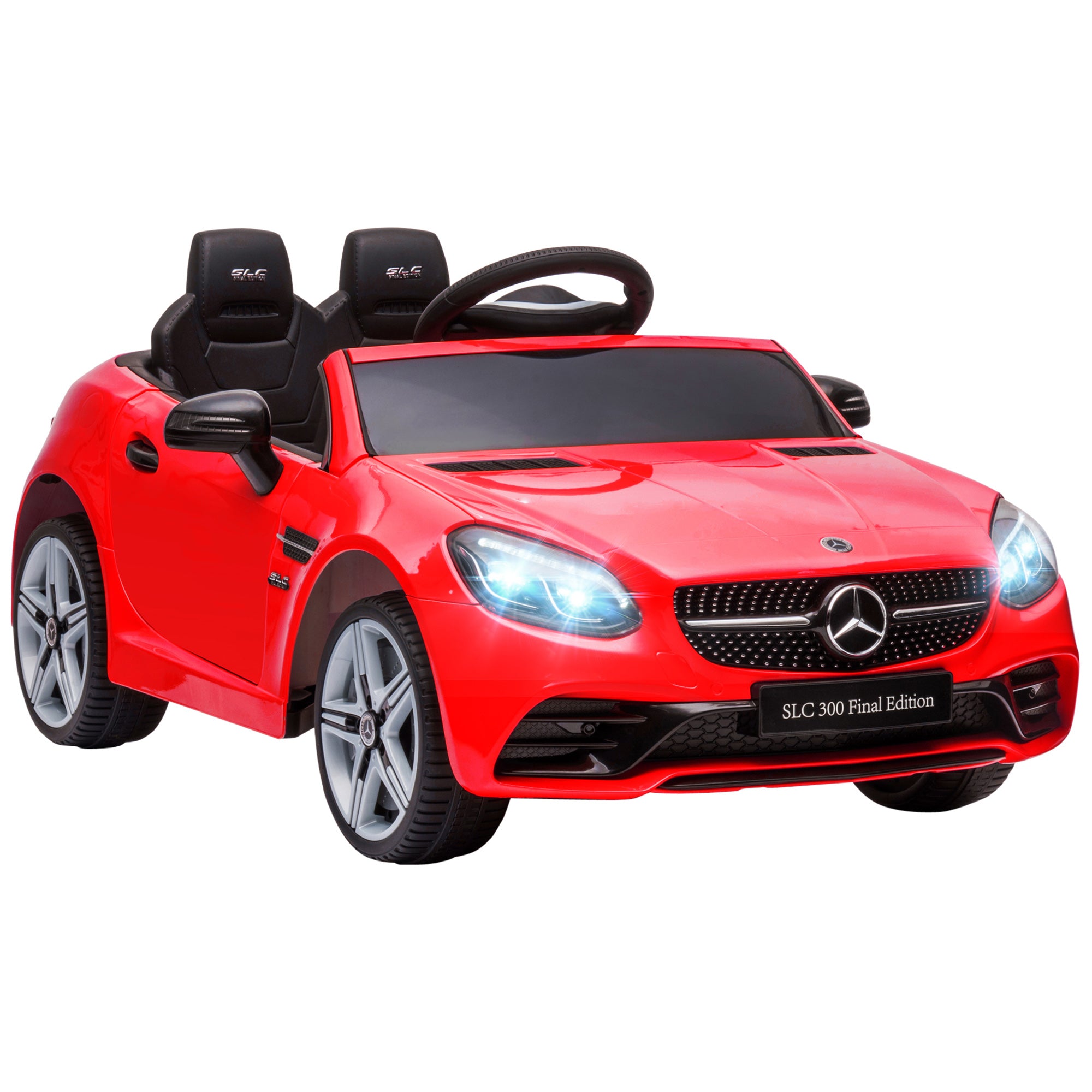 Image of Macchina Elettrica per Bambini Licenza Mercedes SLC 300 con Telecomando Rosso