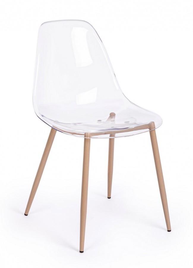 Set 4 Sedie 53x46x82 cm in Policarbonato Trasparente...