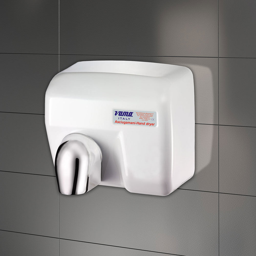 Asciugamani Elettrico Antivandalo con Fotocellula 2400W Vama Ariel BF Acciaio Bianco...