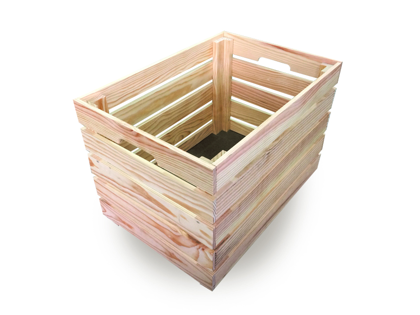Image of Cesta Scatola Contenitore 35x50x35 cm in Legno di Pino Naturale