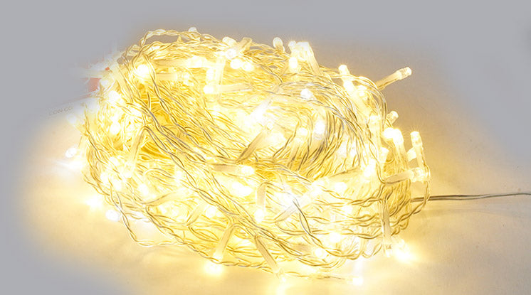 Luci di Natale Cascata 240 Flash LED 200x100 cm Luce Calda e Fredda Cavo 3m Trasparente...